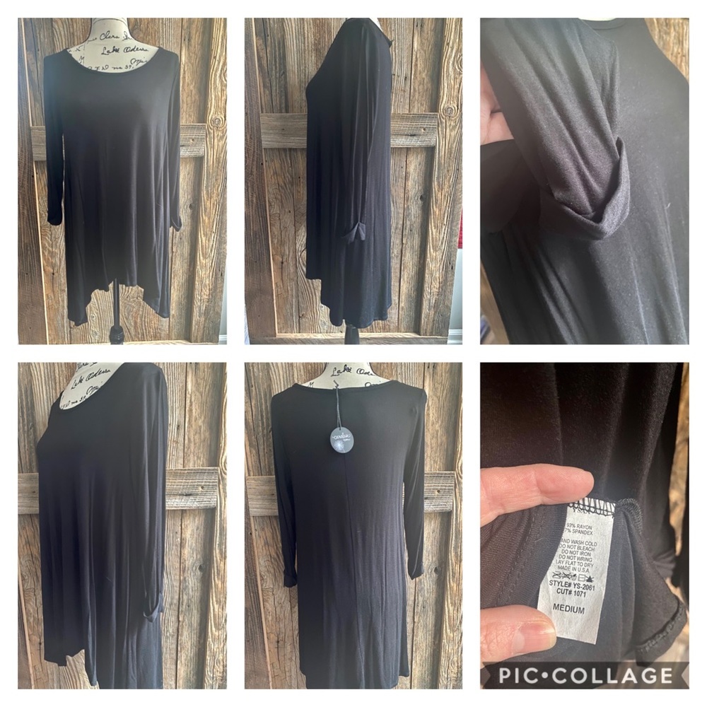 Caralase black high-low tunic